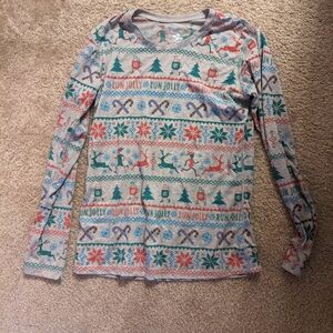 Brooks Grey Long Sleeve Running Top With Holiday Print